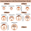 500Pcs 5 Styles Rack Plating Brass Beads KK-BBC0023-24RG-2