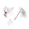 Christmas Theme Brass Asymmetrical Earrings LS-EJEW-D062-01B-S-2
