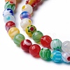Handmade Millefiori Glass Round Bead Strands LAMP-J038-4mm-M-3