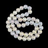 AB Color Plated Electroplate Glass Transparent Beads Strands X-EGLA-G037-10A-AB02-3