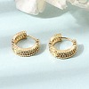 Brass Micro Pave Cubic Zirconia Hoop Earrings KK-CBACA55-01G-2