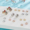 18pcs 3 Colors Brass Ear Nuts KK-PH0011-68-4