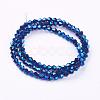 Electroplate Glass Beads Strands EGLA-S057-2-2