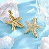 Rack Plating Brass Micro Pave Clear Cubic Zirconia Stud Earrings for Women EJEW-C125-27C-G-3