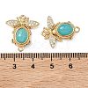 Brass Micro Pave Clear Cubic Zirconia Box Clasps KK-C075-43A-G-3