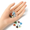 Handmade Millefiori Glass Heart Bead LK-YW0001-06-4