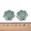 Dyed Synthetic Turquoise Flower Pendants TURQ-T004-25A-3