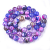 Natural Fire Crackle Agate Beads Strands G-S346-8mm-11-2