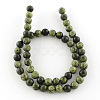 Natural Serpentine/Green Lace Stone Round Bead Strands X-G-E334-6mm-14-6