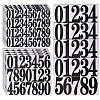 Globleland 12 Sheets 3 Styles PVC Number Adhesive Decorative Stickers DIY-GL0004-59-1