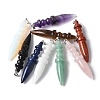 Natural & Synthetic Mixed Gemstone Pendants G-C187-02-1