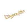 Brass Micro Pave Cubic Zirconia Pendants KK-M326-13B-G-2