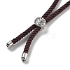 Twisted Nylon Cord Silder Bracelets DIY-B066-03P-04-3