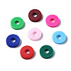 Handmade Polymer Clay Beads Strands CLAY-R089-6mm-096-6