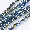 Electroplate Glass Beads Strands X-EGLA-S057-3-1