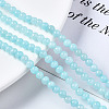 Natural Dyed Yellow Jade Gemstone Bead Strands G-R271-4mm-Y04-1