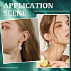 32Pcs 4 Colors Brass Micro Pave Cubic Zirconia Screw Clip-on Earring Findings KK-SC0005-55-5