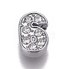 Alloy Rhinestone Slide Charms PALLOY-WH0065-28F-1