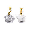 Natural Howlite Charms X-G-N326-142-10-2
