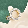 Brass Micro Pave Clear Cubic Zirconia Cuff Open Rings RJEW-T028-02B-G-2