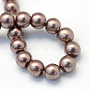 Baking Paint Pearlized Glass Pearl Round Bead Strands X-HY-Q330-8mm-78-4