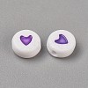 Acrylic Enamel Beads OACR-WH0003-04G-1