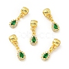 Rack Plating Brass Micro Pave Cubic Zirconia Pendants KK-E034-21G-02-1