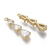 Brass Micro Pave Cubic Zirconia Pendants KK-S354-094-NF-2