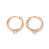 Rack Plating Brass Huggie Hoop Earring Findings KK-S405-02G-1