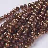 Electroplate Glass Beads Strands GR7X10MMY-C-1