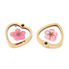304 Stainless Steel Epoxy Resin Pendants STAS-T072-25-3