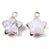 Natural Howlite Pendants G-N326-36L-2