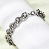 304 Stainless Steel Link Chain Bracelets for Women BJEW-P388-01P-1