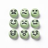 Opaque Pale Green Acrylic Beads X-MACR-N008-42-C09-2