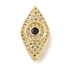 Brass Micro Pave Clear Cubic Zirconia Beads KK-G493-10G-01-1