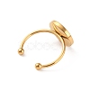 Ion Plating(IP) Stainless Steel Open Cuff Ring Findings FIND-WH0147-11B-G-2