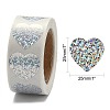 Heart Shaped Laser Stickers Roll DIY-K027-G01-3