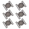 6 Sets Zinc Alloy Side Release Buckles FIND-BC0019-63B-1