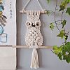 Cotton Cord Macrame Woven Wall Hanging HJEW-C010-18-1