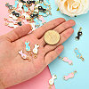40Pcs 4 Colors Alloy Enamel Pendants ENAM-CJ0002-29-4