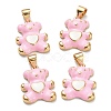 Brass Enamel Pendants KK-A153-06G-B-1