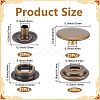 1Bag Brass Snap Buttons KK-GF0001-25AB-2