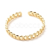 Brass Curb Chain Shape Open Cuff Bangle for Women BJEW-B054-38G-1