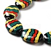 Handmade Printed Porcelain Beads PORC-F005-01C-6