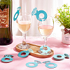 Paper Diamond Ring Wine Glass Charms Tags AJEW-WH0001-71D-5