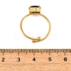 304 Stainless Steel Pave Single Cubic Zirconia Cuff Rings for Women SA-CBAABBA-08A-G-3