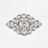Brass Rhombus Filigree Findings KK-L056-02P-2