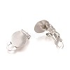 Iron Clip-on Earring Settings X-IFIN-R204-09-2