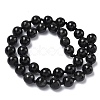Natural Black Silver Line Jasper Beads Strands G-L650-K01-01-3
