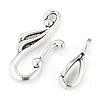 Tibetan Style Antique Silver Wing Hook and Eye Clasps X-LF1157Y-3